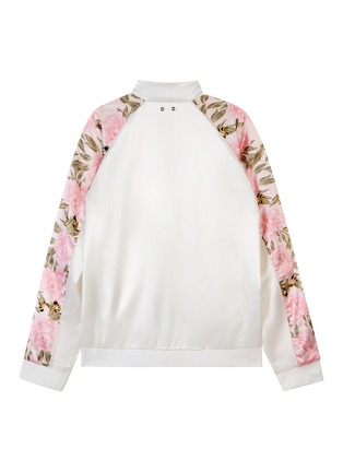 Figure View - Click To Enlarge - TEAM WANG DESIGN - Peony Print High Neck Zip-Up Tracksuit Jacket