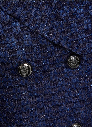  - ST. JOHN - Sequined Tweed Double Breasted Jacket