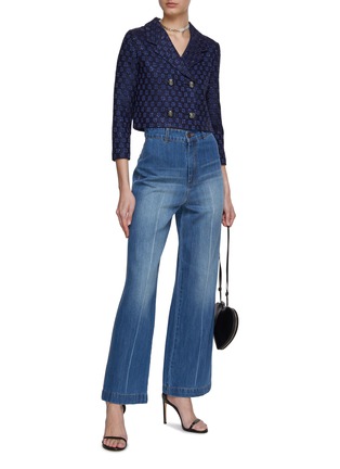 Figure View - Click To Enlarge - ST. JOHN - Sequined Tweed Double Breasted Jacket