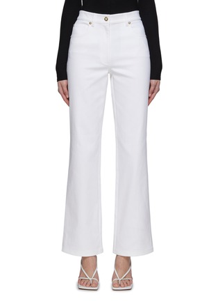 Main View - Click To Enlarge - ST. JOHN - Cotton Blend High Waist Straight Pants