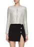 Main View - Click To Enlarge - ST. JOHN - CREWNECK LONG SLEEVE SEQUIN EMBELLISHED TWEED JACKET