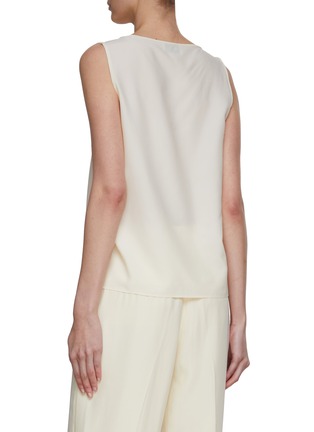 Back View - Click To Enlarge - ST. JOHN - Sleeveless Scoop Neck Silk Blend Top