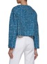 Back View - Click To Enlarge - ST. JOHN - Chequered Tweed Round Neck Jacket