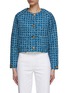 Main View - Click To Enlarge - ST. JOHN - Chequered Tweed Round Neck Jacket