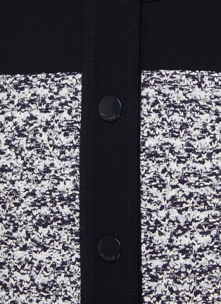  - ST. JOHN - TWEED PANEL CREWNECK LONG SLEEVE JACKET