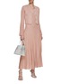 Figure View - Click To Enlarge - ST. JOHN - Square Neck Sleeveless Ribbed Knit Maxi Dress