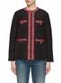 Main View - Click To Enlarge - ST. JOHN - CREWNECK LONG SLEEVE CHEST POCKET KNIT TRIM PUFFER JACKET