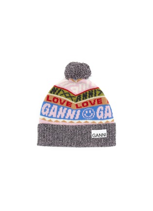Main View - Click To Enlarge - GANNI - GRAPHIC WOOL BEANIE HAT