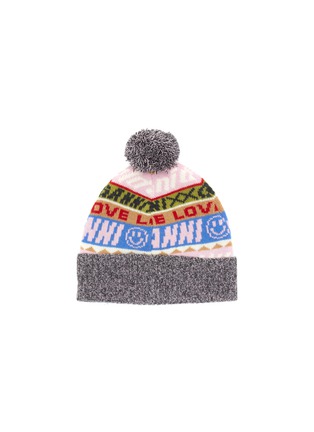 Figure View - Click To Enlarge - GANNI - GRAPHIC WOOL BEANIE HAT