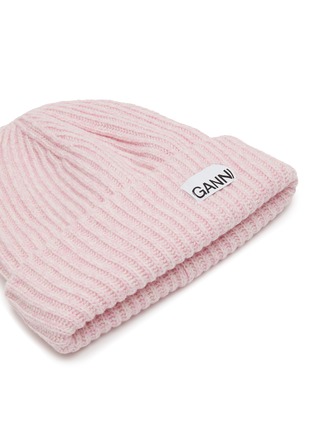 Detail View - Click To Enlarge - GANNI - STRUCTURED RIBBED BEANIE HAT