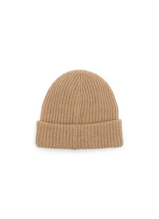 Figure View - Click To Enlarge - GANNI - Logo Tag Ribbed Wool Blend Beanie