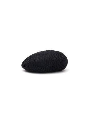 Figure View - Click To Enlarge - GANNI - STRUCTURED RIBBED BERET