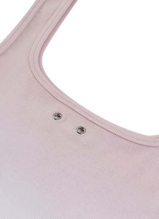 Detail View - Click To Enlarge - TEAM WANG DESIGN - Colour Gradient Logo Cropped Tank Top