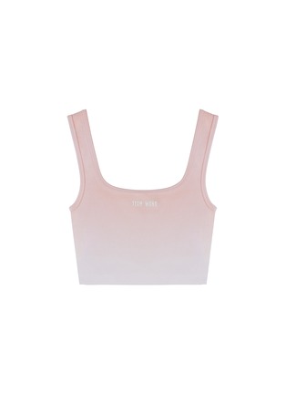 Main View - Click To Enlarge - TEAM WANG DESIGN - Colour Gradient Logo Cropped Tank Top