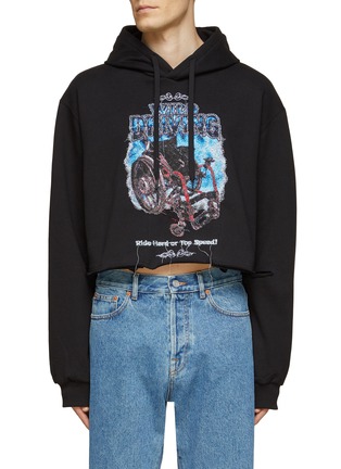 Main View - Click To Enlarge - DOUBLET - STITCHED PHOTO LONG SLEEVE HOODIE