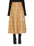 Main View - Click To Enlarge - A.W.A.K.E. MODE - Strip Panel Faux Leather Midi Skirt