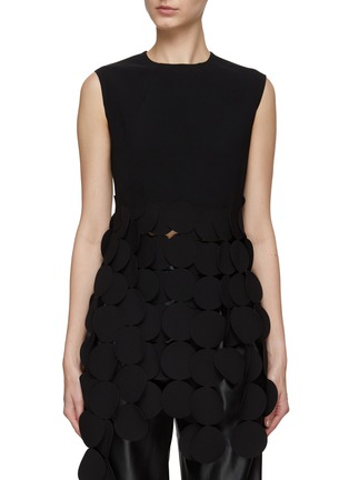 Main View - Click To Enlarge - A.W.A.K.E. MODE - CIRCLE PATTERN LASER CUT SLEEVELESS TOP