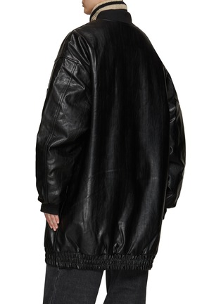 Back View - Click To Enlarge - THE FRANKIE SHOP - ‘Jesse’ Faux Leather Bomber Coat