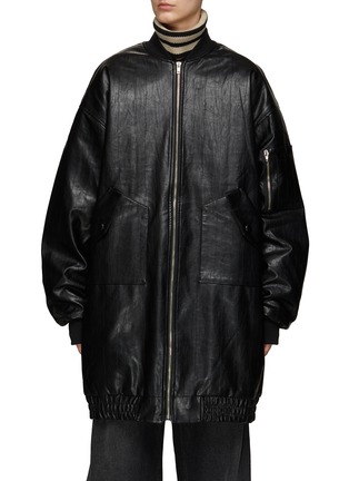 Main View - Click To Enlarge - THE FRANKIE SHOP - ‘Jesse’ Faux Leather Bomber Coat