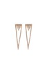 KAVANT & SHARART - ‘GeoArt’ Back To Basic Diamond 18K Rose Gold Triangular Stud Earrings