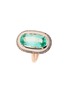 Main View - Click To Enlarge - SELIM MOUZANNAR - ‘MINA’ DIAMOND BERYL 18K PINK GOLD ENAMEL RING