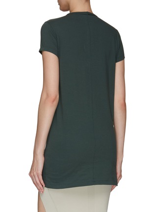 Back View - Click To Enlarge - RICK OWENS - CLASSIC SHORT SLEEVE COTTON JERSEY T-SHIRT