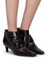 Figure View - Click To Enlarge - TOTEME - SLOUCHED EFFECT LEATHER ANKLE BOOTS