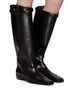 Figure View - Click To Enlarge - TOTEME - SQUARE TOE TALL LEATHER RIDING BOOTS
