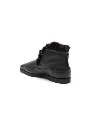  - TOTEME - Shearling Leather Square Toe Moccasins