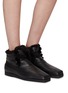 Figure View - Click To Enlarge - TOTEME - Shearling Leather Square Toe Moccasins