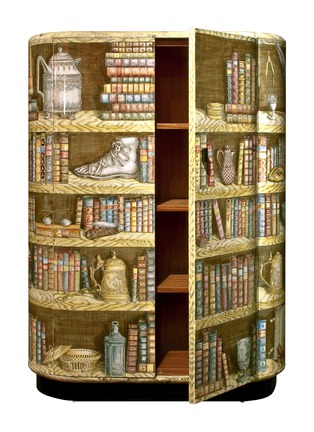 Detail View - Click To Enlarge - FORNASETTI - LIBRI CURVED CABINET