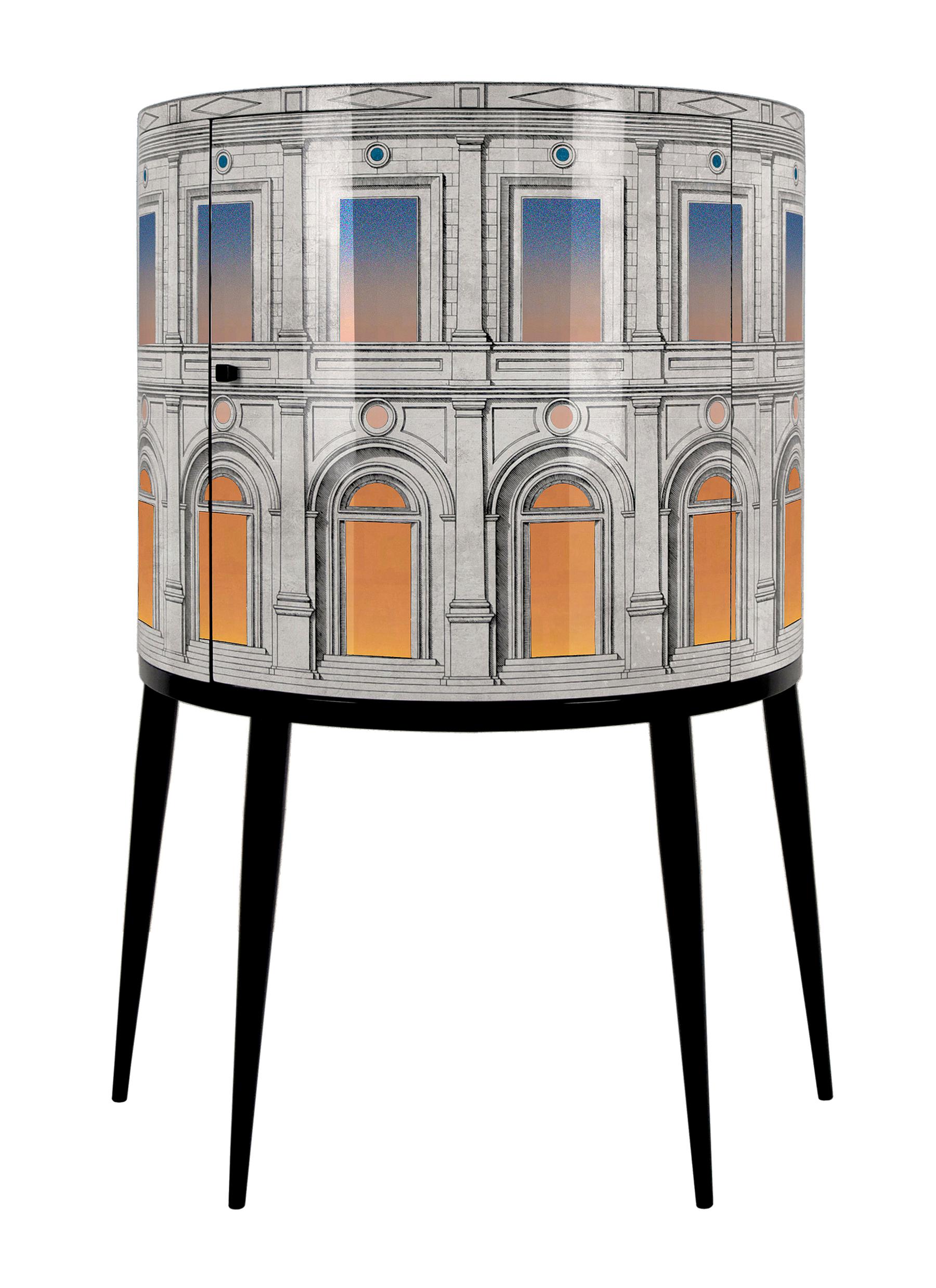 Fornasetti Architettura Tramonto Console Cabinet In Multi | ModeSens