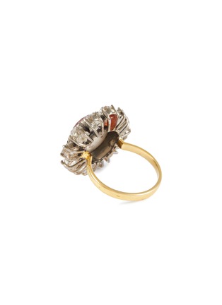 Figure View - Click To Enlarge - AMRAPALI LONDON - ‘VICTORIAN’ DIAMOND RUBY 18K YELLOW GOLD SILVER RING