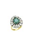 AMRAPALI LONDON - ‘VICTORIAN’ DIAMOND EMERALD 18K YELLOW GOLD RING