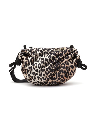 Main View - Click To Enlarge - GANNI - LEOPARD PRINT QUILTED SMALL CROSSBODY BAG