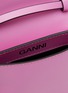 Detail View - Click To Enlarge - GANNI - ‘BANNER’ RECYCLED LEATHER NANO SADDLE BAG