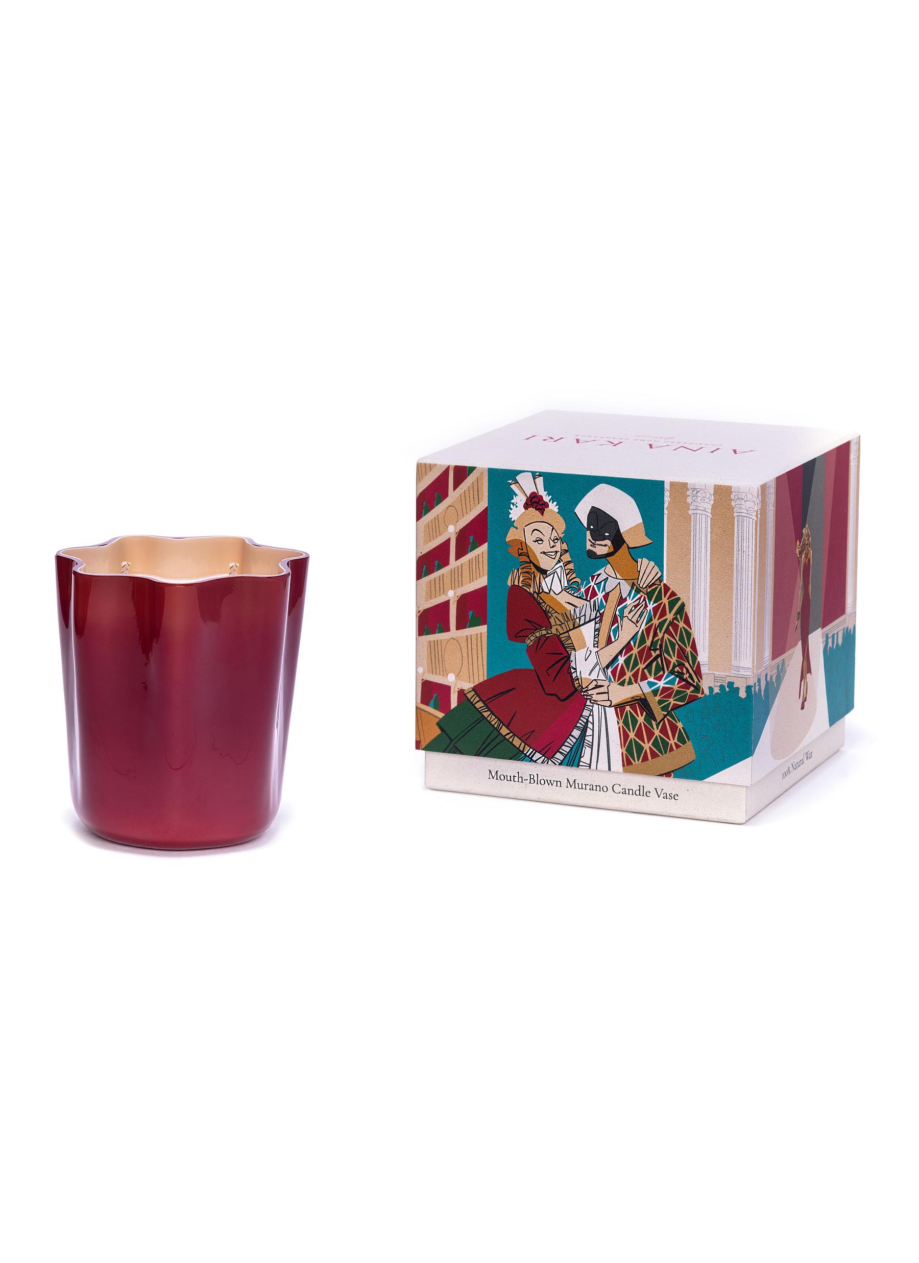 Aina Kari Lively Candle - Red/gold Star