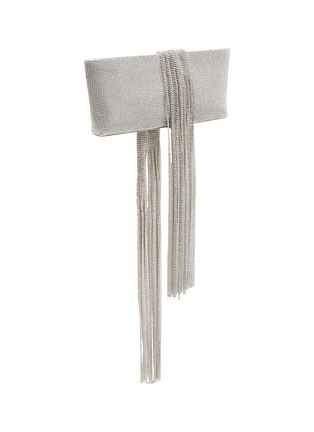 Detail View - Click To Enlarge - CULT GAIA - ‘Banu’ Fringed Ribbon Crystal Embellished Clutch
