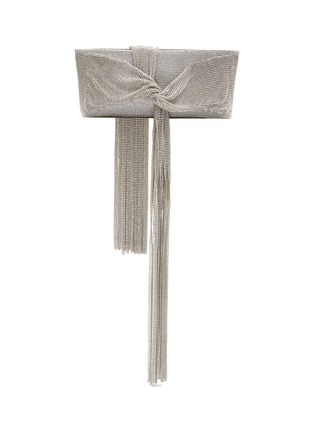 Main View - Click To Enlarge - CULT GAIA - ‘Banu’ Fringed Ribbon Crystal Embellished Clutch