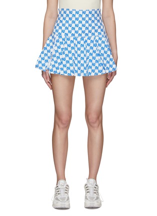 Main View - Click To Enlarge - HUMANUNIFORM - All Over Logo Flared Mini Skirt