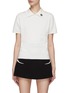 Main View - Click To Enlarge - HUMANUNIFORM - Logo Appliqué Polo Collar Knit Short Sleeve Golf Shirt