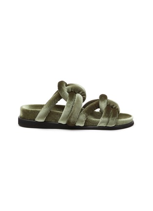 Main View - Click To Enlarge - AERA - ‘Anna’ Double Knot Velvet Sandals