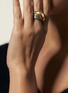 Detail View - Click To Enlarge - JOHN HARDY - ‘Classic Chain’ Hammered 18K Gold Silver Crossover Ring