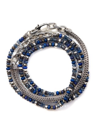 Detail View - Click To Enlarge - JOHN HARDY - ‘CLASSIC CHAIN’ BEADED STERLING SILVER MULTI-WRAP BRACELET