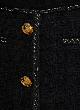  - GIAMBATTISTA VALLI - Button Embellished Bouclé Tweed Mini Skirt