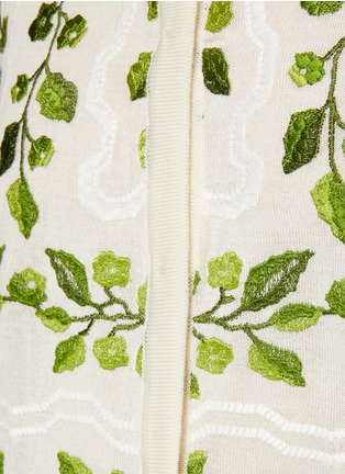  - GIAMBATTISTA VALLI - Floral Embroidery Cashmere Silk Knit Cardigan