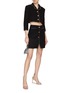Figure View - Click To Enlarge - GIAMBATTISTA VALLI - Single Breasted Bouclé Tweed Cropped Jacket