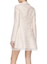 Back View - Click To Enlarge - GIAMBATTISTA VALLI - Sequin Embellished Lace Trim A-Line Tweed Coat