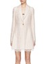 Main View - Click To Enlarge - GIAMBATTISTA VALLI - Sequin Embellished Lace Trim A-Line Tweed Coat