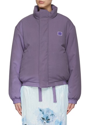 Main View - Click To Enlarge - ACNE STUDIOS - Textured Face Logo Heat Sensitive Padded Jacket